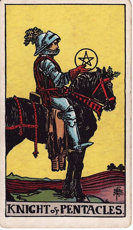 Lá Knight of Pentacles