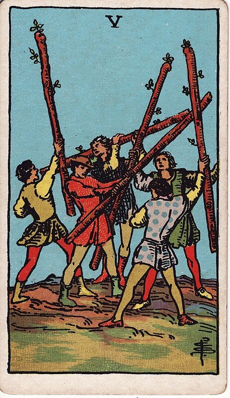 Lá Five of Wands