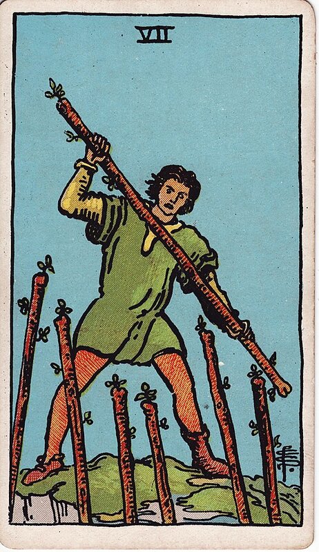 Lá Seven of Wands